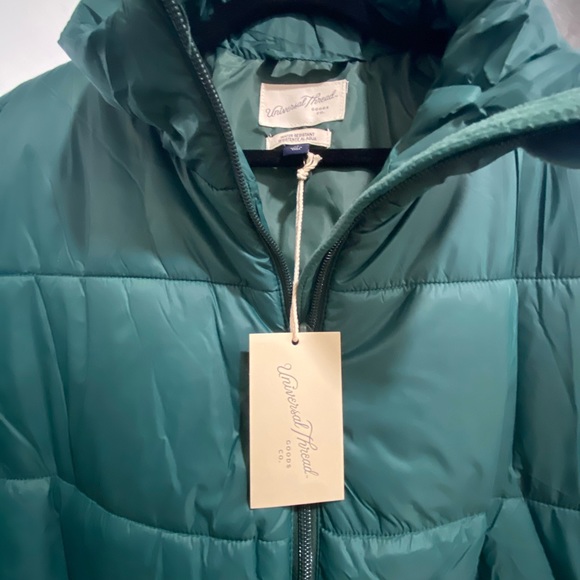 Universal Thread Dark Green Puffer Jacket - Picture 4 of 6